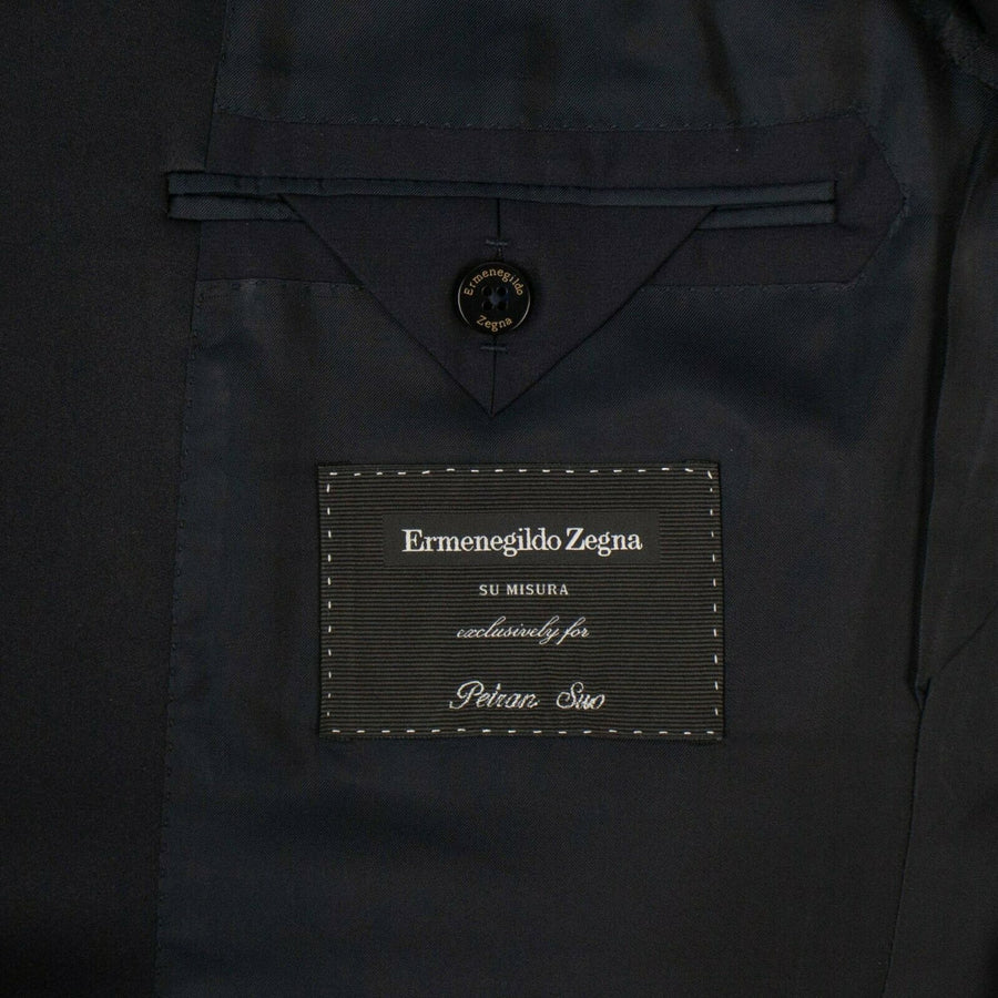 ERMENGILDO ZEGNA SU MISURA Wool One Button Tuxedo - Blue