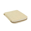 Leather Letter Embossed Square Wallet - Ivory