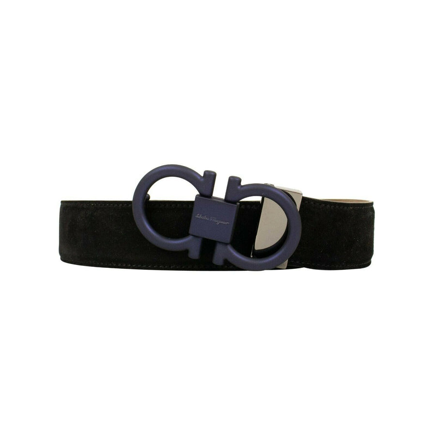 Double 'Gancini' Buckle Belt - Black