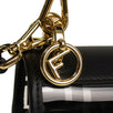 Fendi Kan I FF Logo PVC & Leather Shoulder Bag - Black