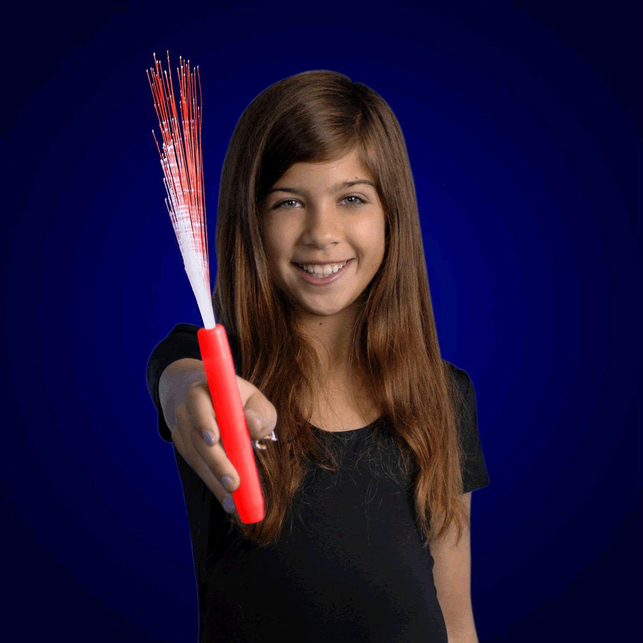 Red Fiber Optic Wand with Red LEDs