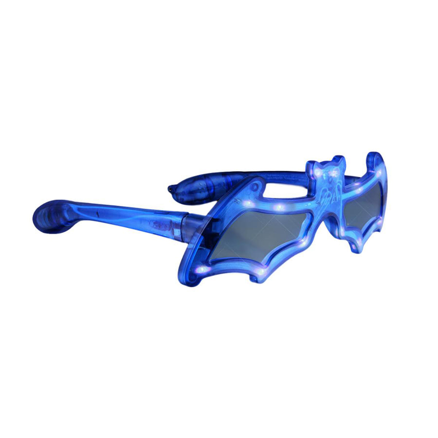 LED Bat Shaped Sunglasses Blue