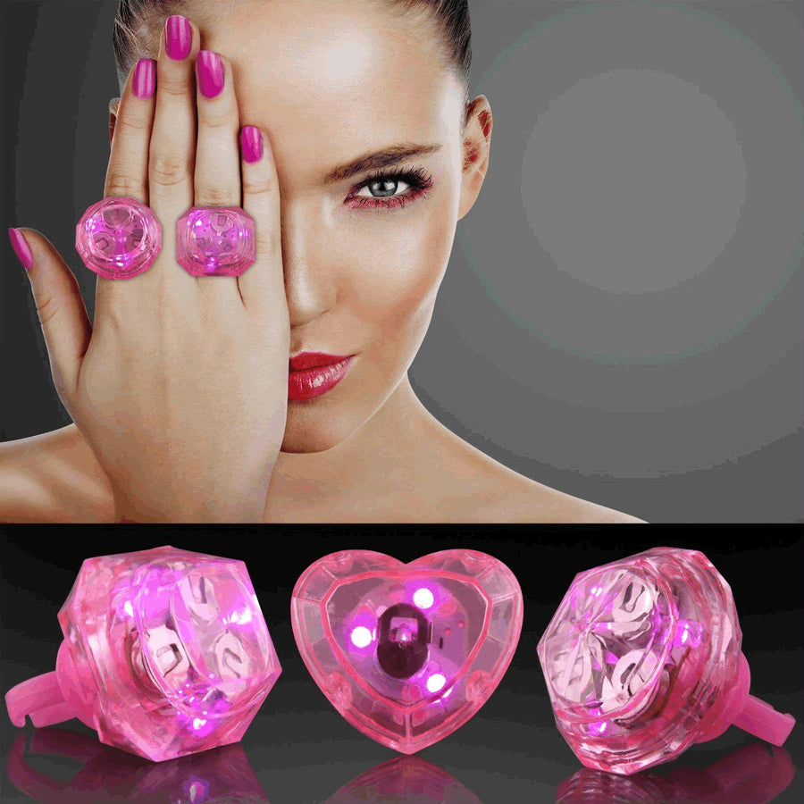 Huge Gem Rings Pink