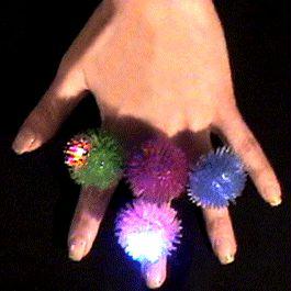 Soft Pom Pom Flashing Rings