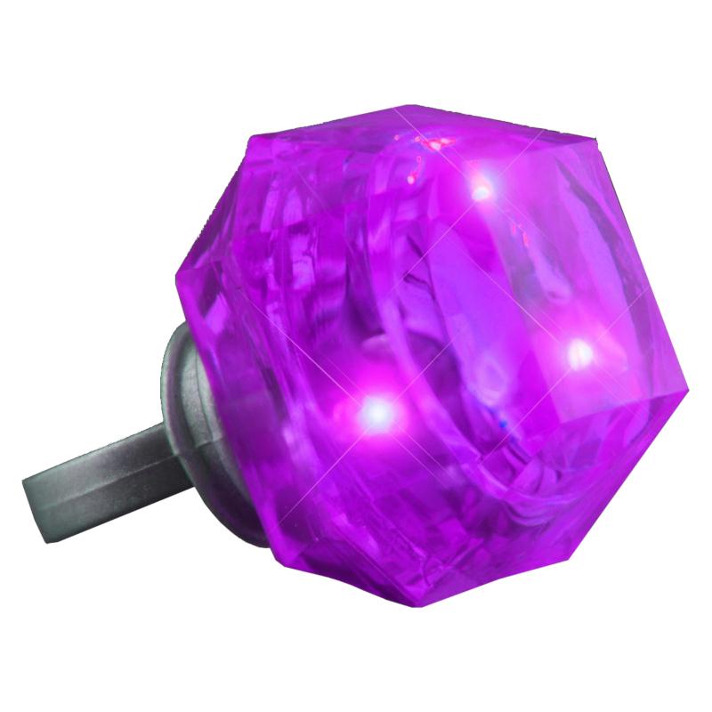 Huge Gem Flashing Rings Purple