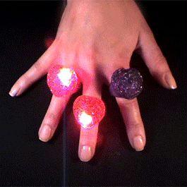 Soft Heart Novelty Flashing Rings