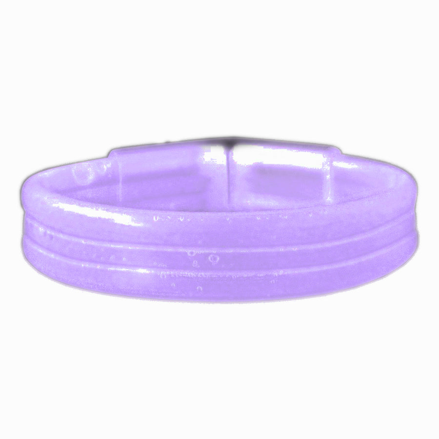 Wide Glow Stick 8 Inch Bracelet Purple Pack of 30