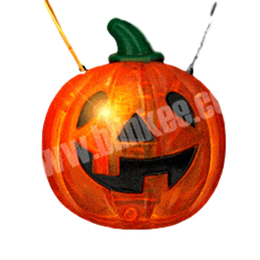 LED Happy Jack O Lantern Pumpkin Necklace