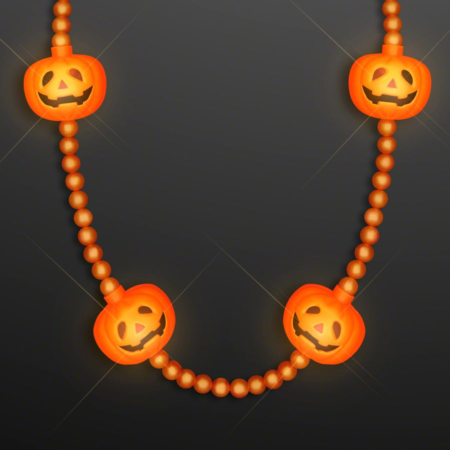 LED Beads and Pumpkins Necklace