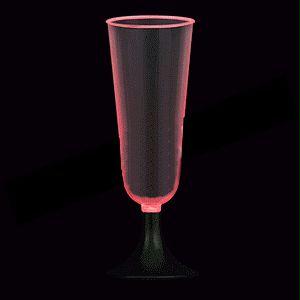 Mini LED Champagne Glass with Black Base