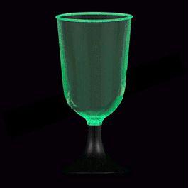 Mini LED Wine Glass with Black Base