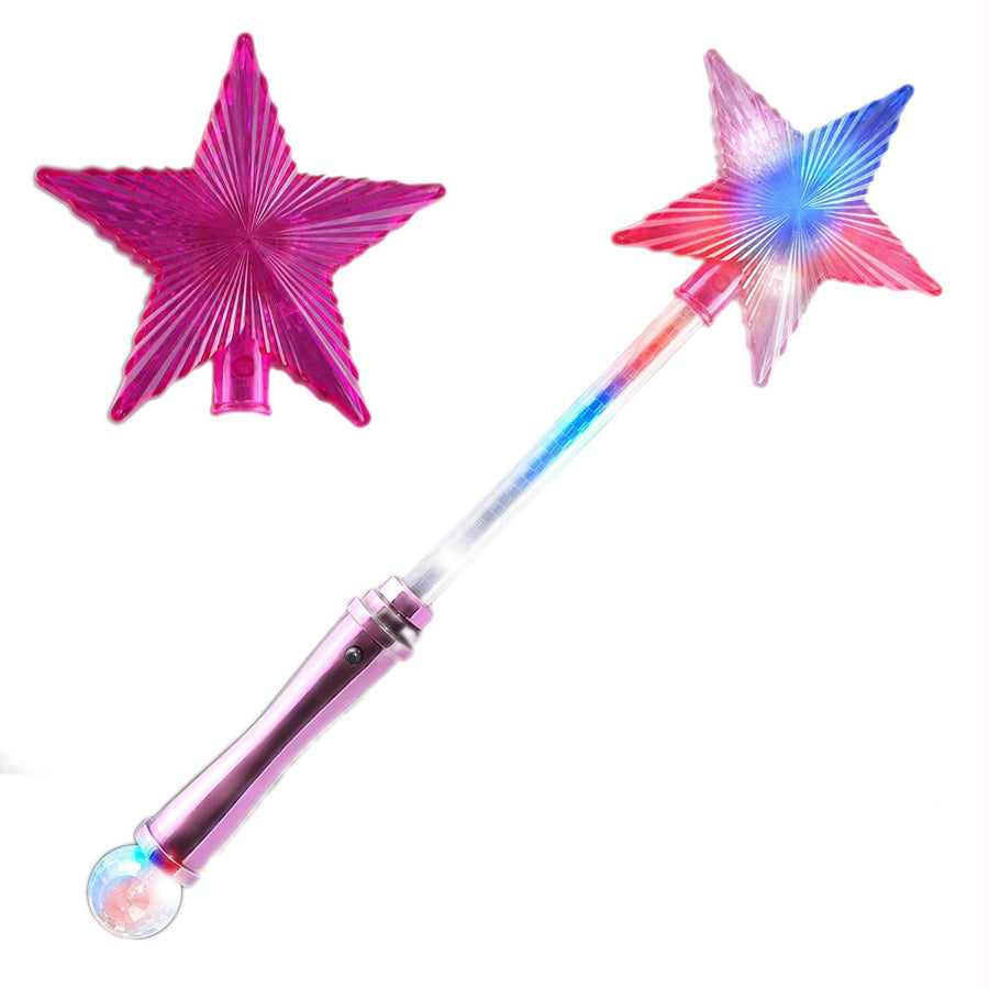 Light Up Crystal Star Wand Pink