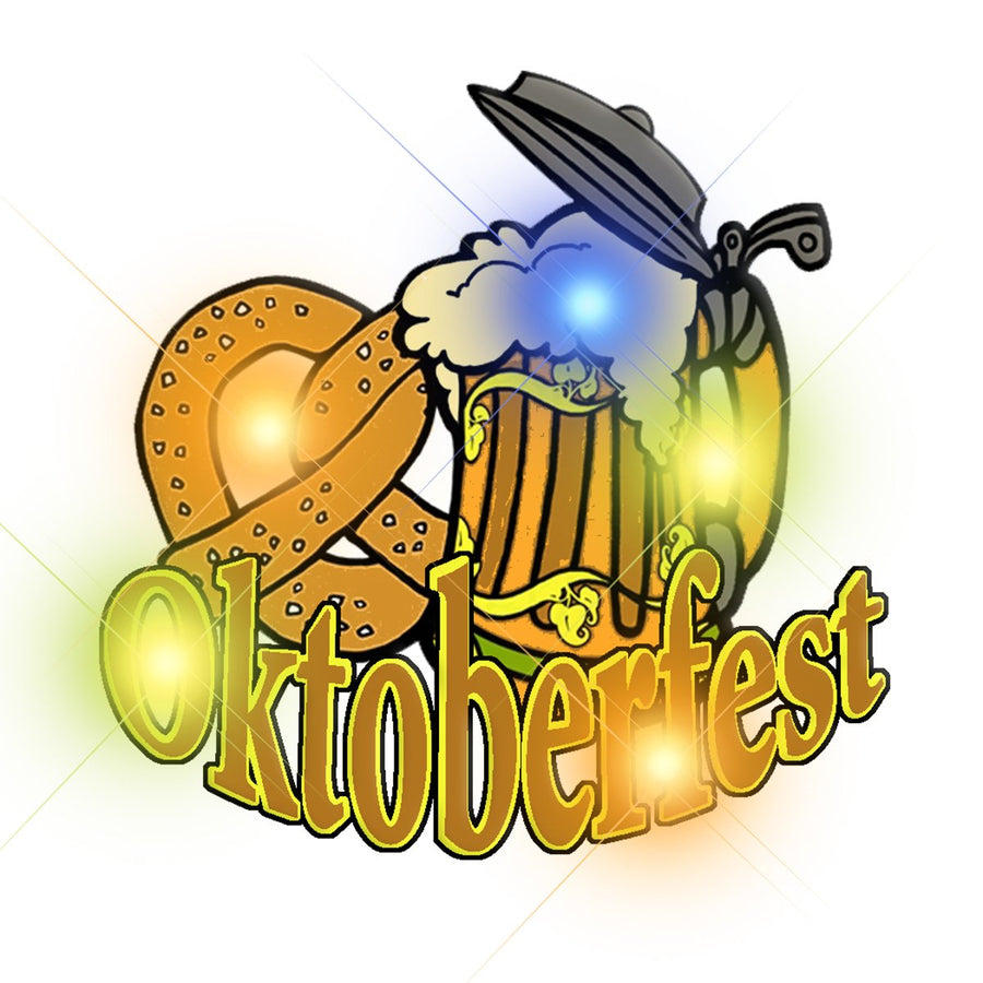 Octoberfest Flashing Body Light Lapel Pins