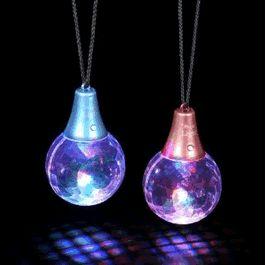 Disco Prism Ball LED Multicolor Pendant Necklace