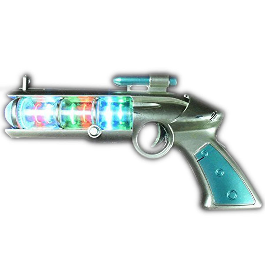 Light Up Spinning Barrel Space Gun