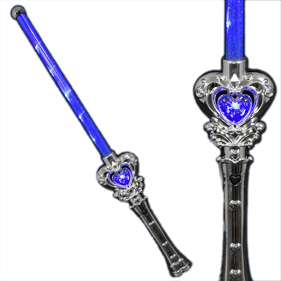 Blue Sapphire Heart Flashing Wand