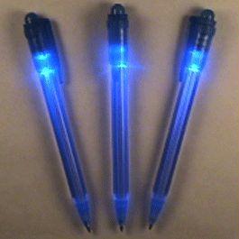 Blue Tip Pen with White LED