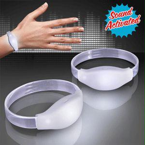 Sound Activated White LED Bracelet