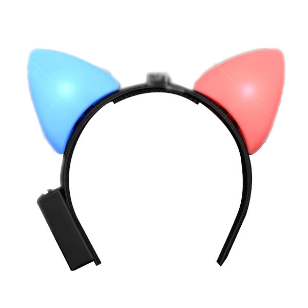 LED Animal Ears Red and Blue Flashing