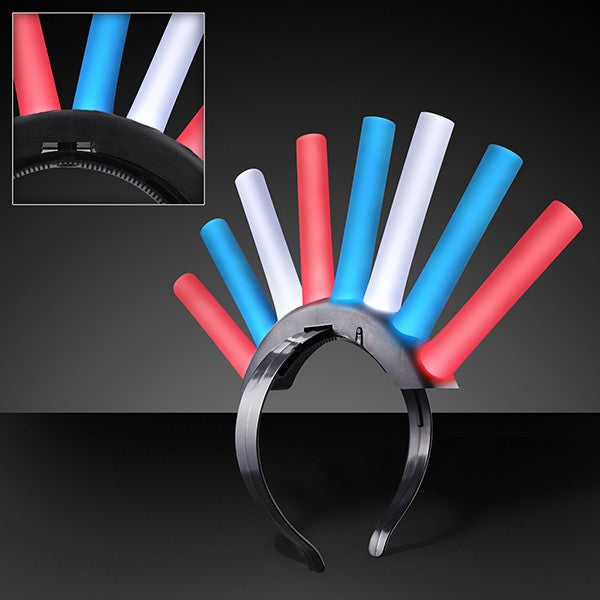 LED Foam Stick Mohawk Red White Blue