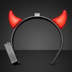 Red Light Up LED Devil Horns