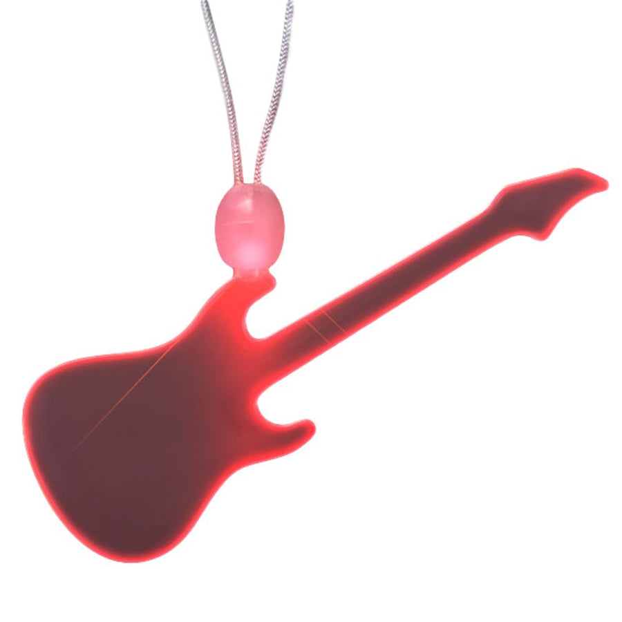 LED Acrylic Red Guitar Necklace