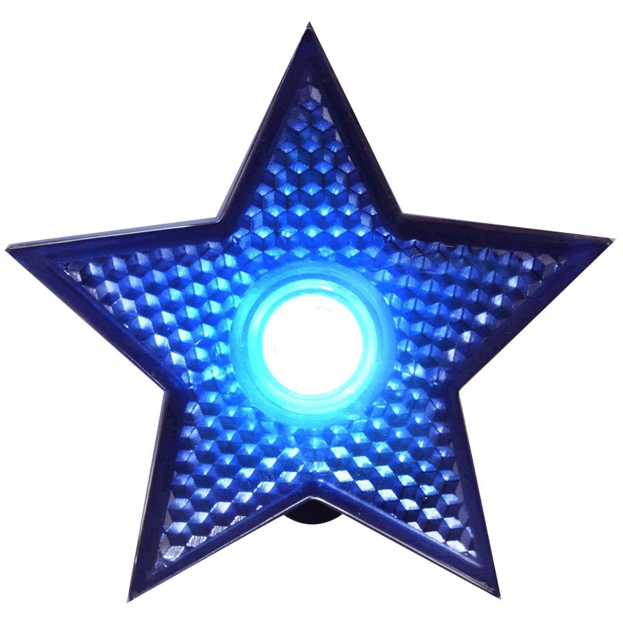 LED Blinking Blue Star Reflector Clip Running Body Light