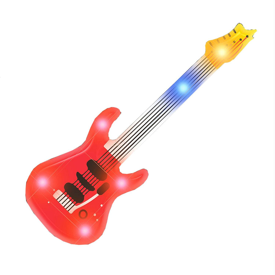 Red Guitar Flashing Body Light Lapel Pins