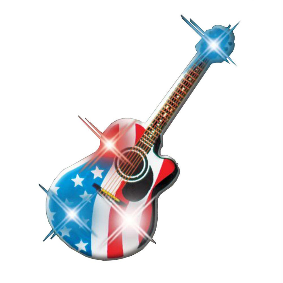 USA Guitar Flashing Body Light Lapel Pins