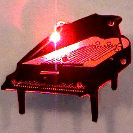 Piano Flashing Body Light Lapel Pins