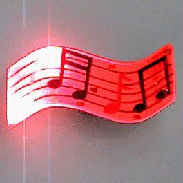 Music Measure Flashing Body Light Lapel Pins