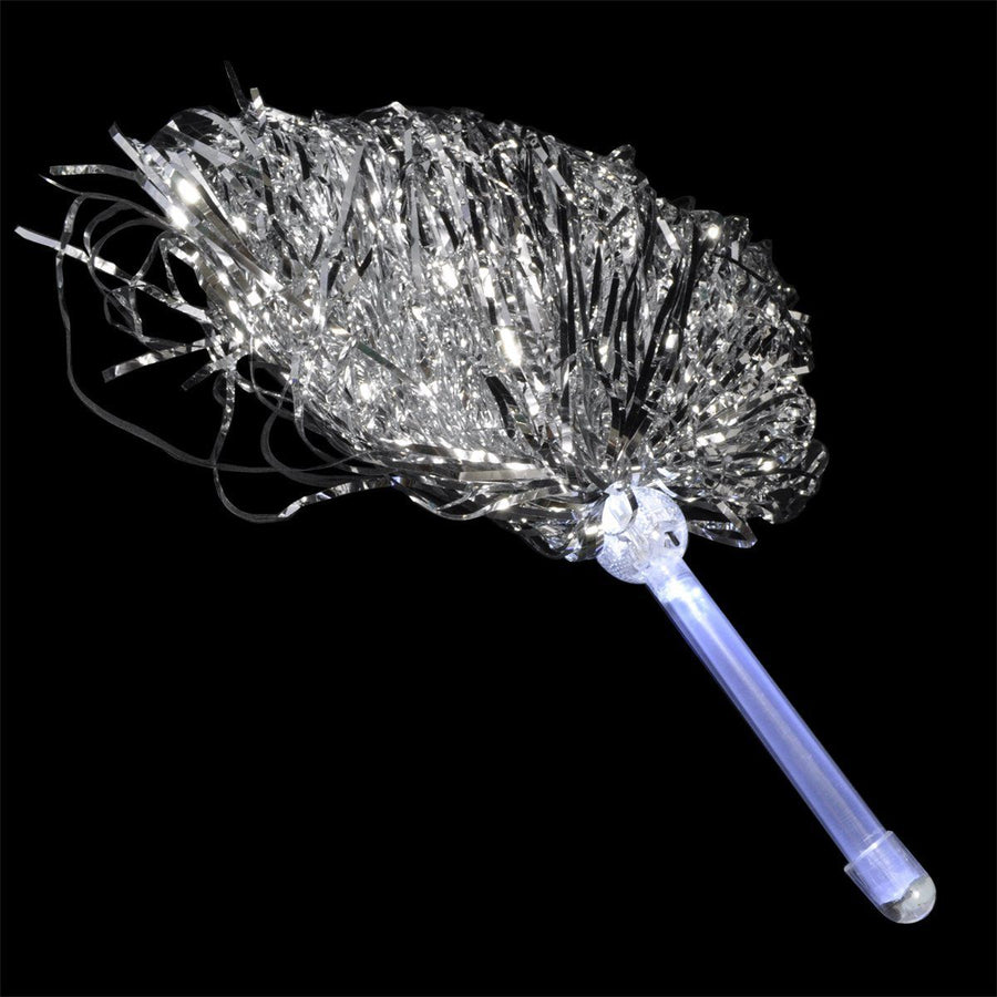 Premium Light Up Pom Pom Silver