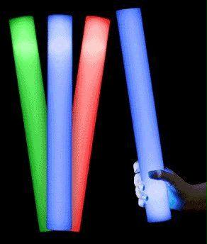 Blue LED Foam Cheer Sticks