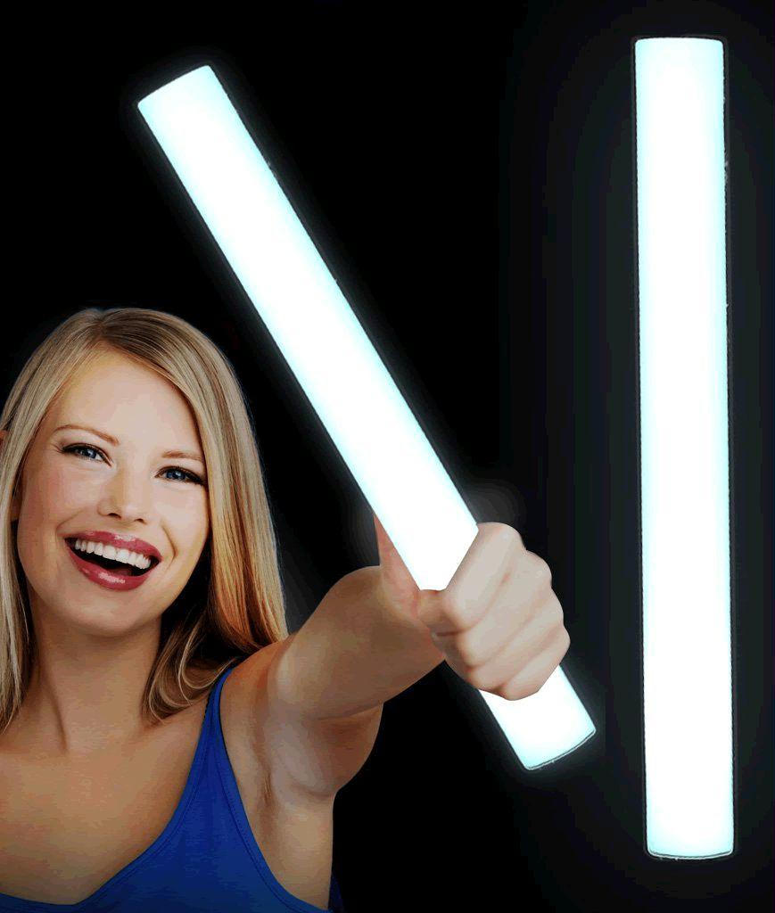 White LED Foam Cheer Sticks