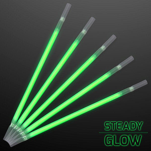 Green Glow Drinking Straws Pack of 25