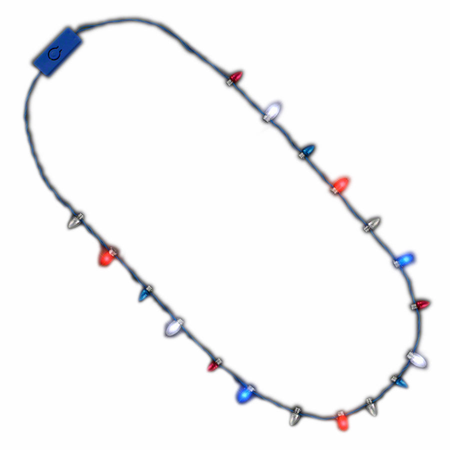 Patriotic 4th of July Mini Bulb Necklace