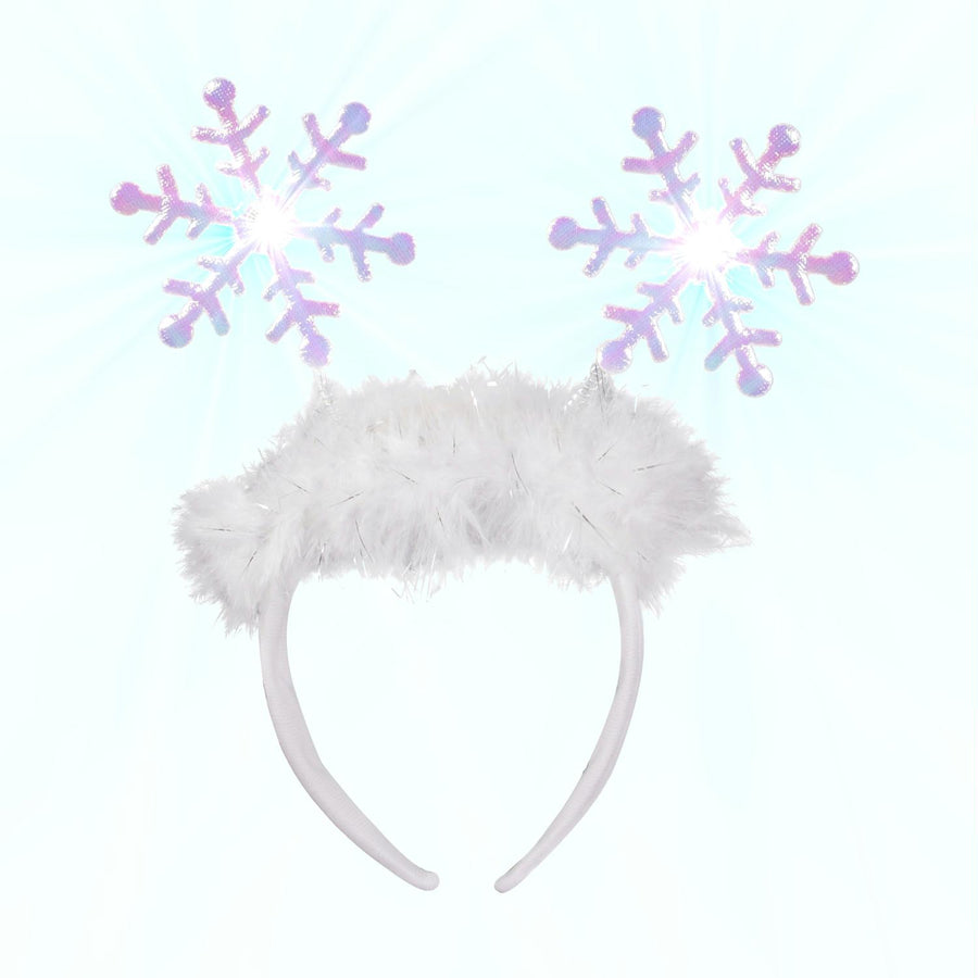 Flashing Snowflake Head Boppers Light Up Headband