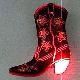 Black Cowboy Boot Flashing Body Light Lapel Pins