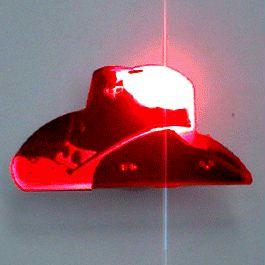 Black Cowboy Hat Flashing Body Light Lapel Pins