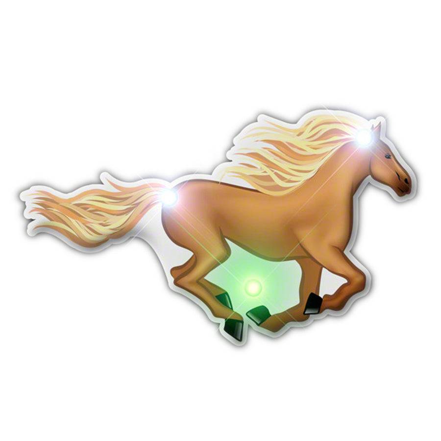 Horse Flashing Body Light Lapel Pins