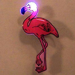 Flamingo Flashing Body Light Lapel Pins