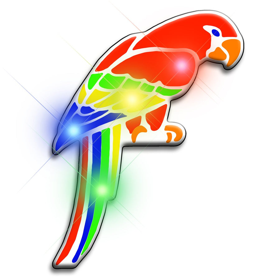 Parrot Flashing Body Light Lapel Pins