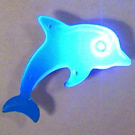 Blue Dolphin Flashing Body Light Lapel Pins