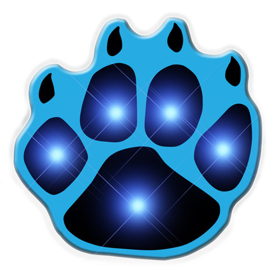 Blue Pawprint Flashing Body Light Lapel Pins