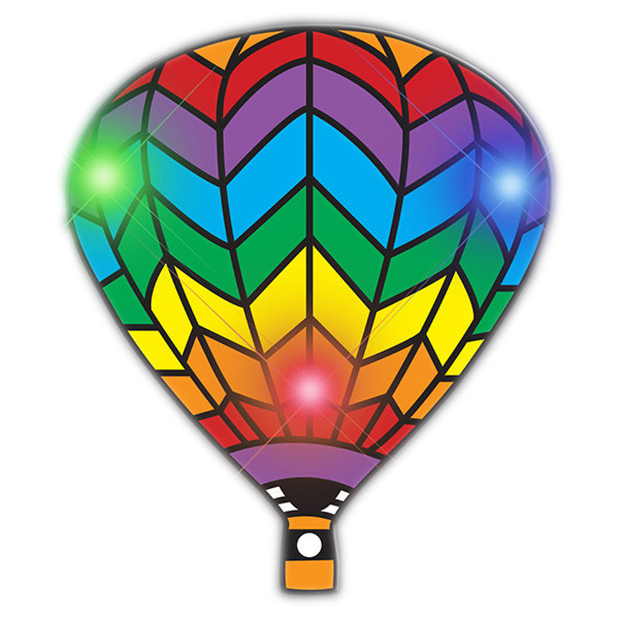 Hot Air Balloon Flashing Body Light Lapel Pins