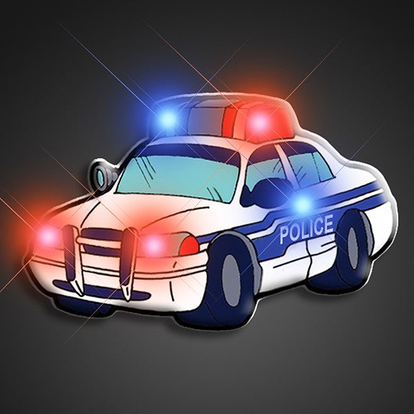 Police Car Flashing Body Light Lapel Pins