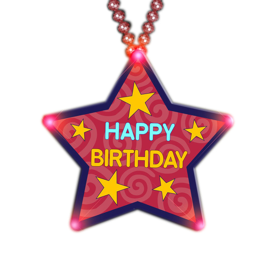 Huge Happy Birthday Star Beaded Necklace