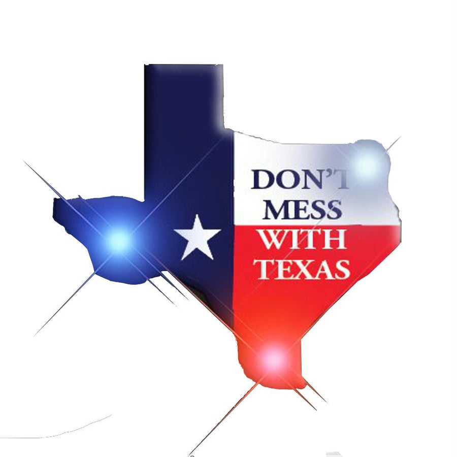 Dont Mess with Texas Flashing Body Light Lapel Pins