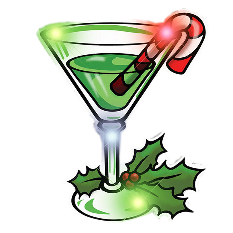 Christmas Martini Flashing Body Light Lapel Pins Good Christmas Presents