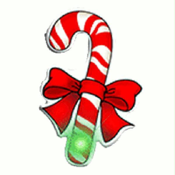 Candy Cane Flashing Blnky Body Light Lapel Pins